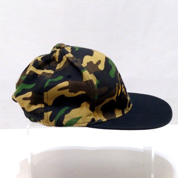 Carbon Elements Camo Snapback Hat "Vibes" Embroidery Adjustable Urban Streetwear - Picture 3 of 10